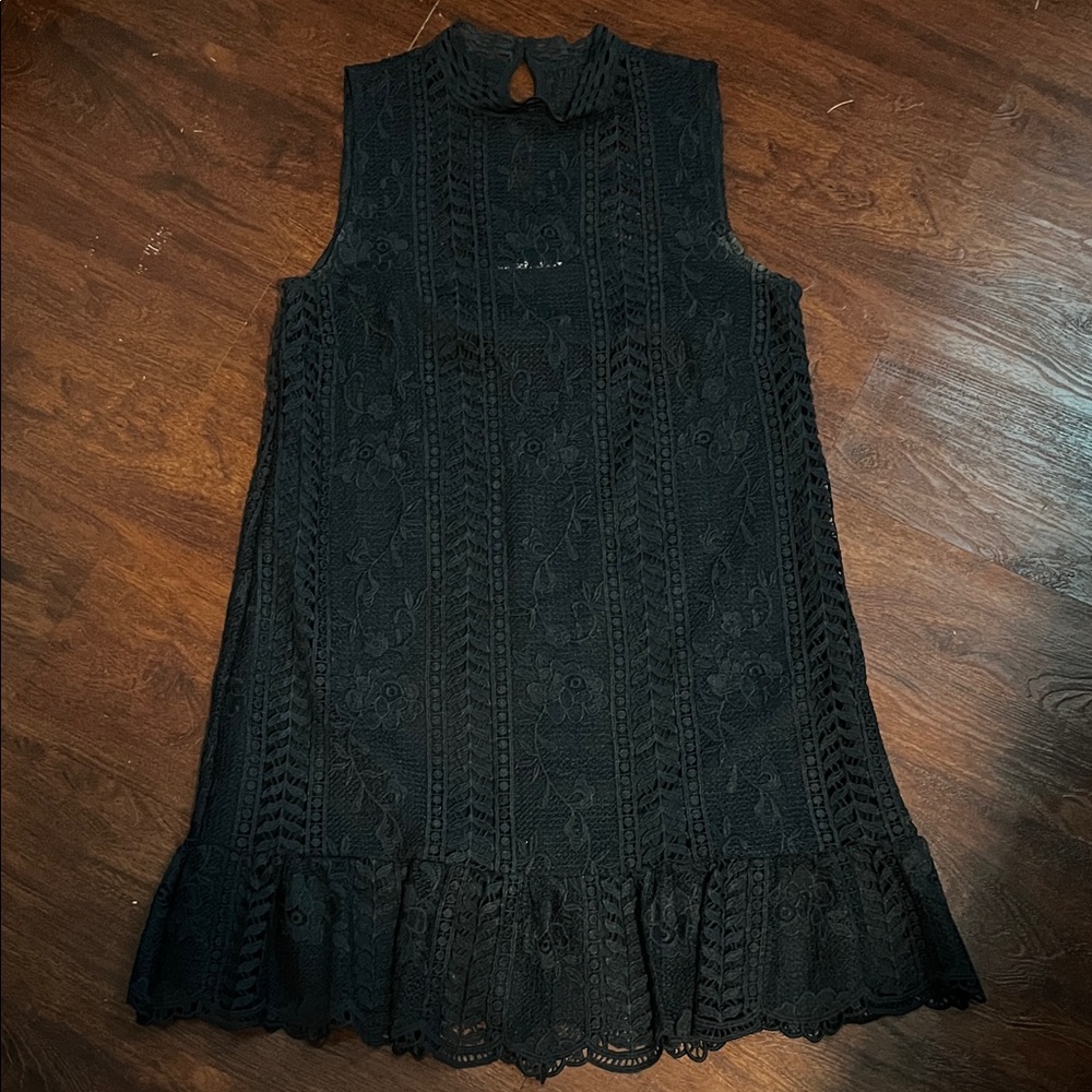 BB Dakota by Steve Madden Black Lace Sleeveless Mini Dress